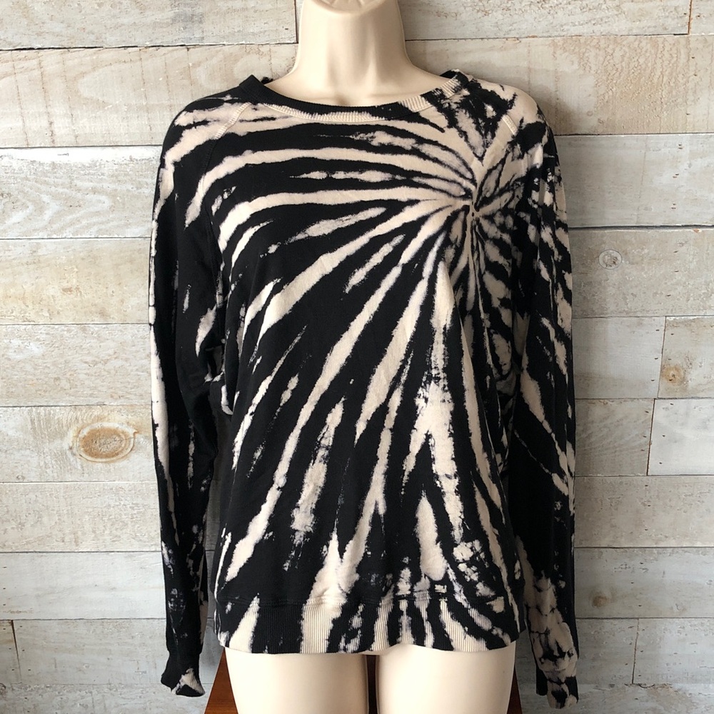 Jac Parker Black and Cream Tie-Dye Sweatshirt